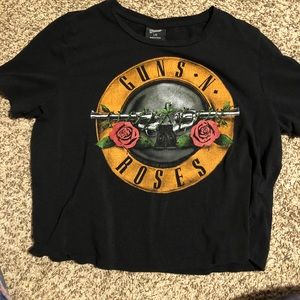 guns n roses crop top